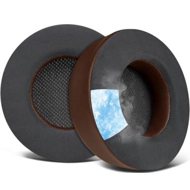 Imagem de SOULWIT Almofadas De Substituição Para Fones Ouvido Corsair Virtuoso Rgb Wireless Xt Se, Auriculares Com Espuma Isolamento Ruído Alta Densidade, Espessura Adicional - Café Escuro