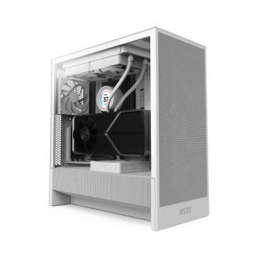 Imagem de Gabinete Gamer NZXT H5 Flow Mid Tower Compacto Branco