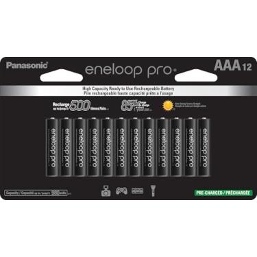 Imagem de Pilha AAA recarregável pré-carregada Panasonic eneloop pro BK-4HCCA12FA, pacote com 12