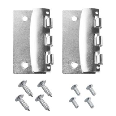 Imagem de Fechadura de porta flip, trava de privacidade reversível com parafuso antibloqueio para modo de segurança infantil e defesa doméstica, pacote com 2 (prata)