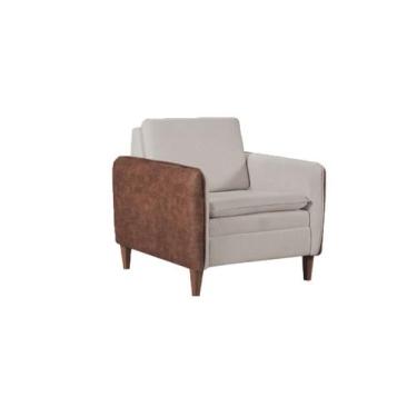 Imagem de Poltrona Berline Linho - Cinza - Ferreira Estofados