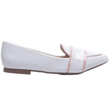Imagem de Sapatilha feminina ponta fina - Torricella, Branco, 36