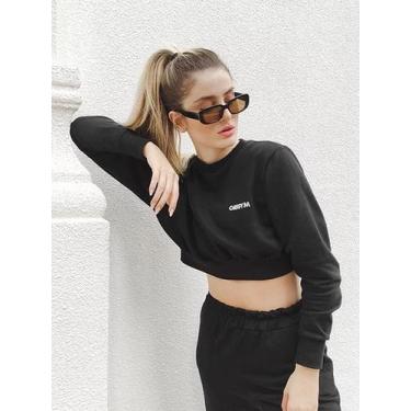 Imagem de Cropped Moletom Black - Origym, Preto, P