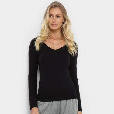 Imagem de Camiseta manga Longa Preta feminina - Higy