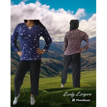 Imagem de Pijama feminino adulto Suede - Leidy lingerie , M