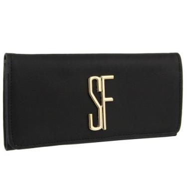 Imagem de Carteira feminina porta documentos com metal sf - Fierre, Preto