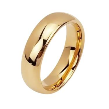Imagem de Aliança de Casamento Banhada a Ouro 18k Noivado Classica Premium 5,9mm Boleada Luxo Original Avulsa (10/11)