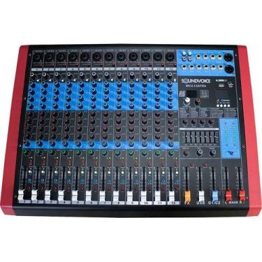 Imagem de Mesa de som soundvoice 12 canais ms12.4 safira bluetooth usb