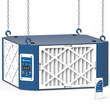 Imagem de Denwenny Sistema De Filtragem Ar 360° Para Marcenaria - 1050/1350 Cfm, Ionizador Integrado, Com Ventilador Vórtice Potente, Modo Suspenso Oficina Garagem, Coletores Pó Oficina, Kingmaster F12D