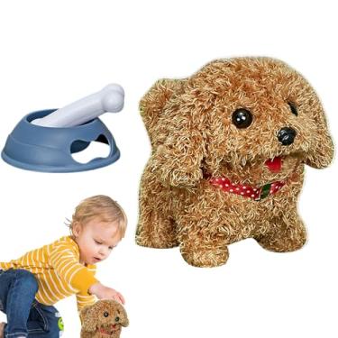 Imagem de Bohany Filhote de cachorro robô, brinquedo de robô de cachorro - Robô de estimação latindo eletrônico com bolsa de ombro,Brinquedo andando do cachorrinho do luxuoso, brinquedos interativos da criança