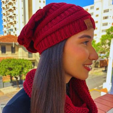 Imagem de Conjunto Touca Caída Gorro Beanie Masculino E Feminino Com Cachecol Go