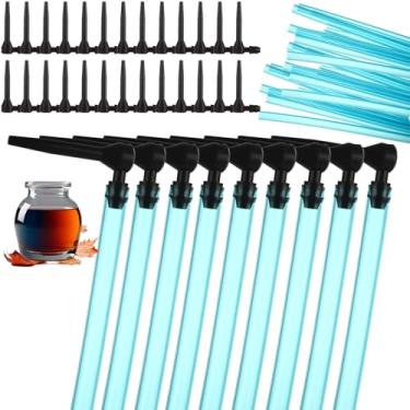 Imagem de Conjunto de 24 kits de batida de xarope de bordo, torneiras de árvore de bordo e extratores de linhas de queda de tubo de grau alimentício de 0,9 m, suprimentos iniciantes de açúcar para xarope de