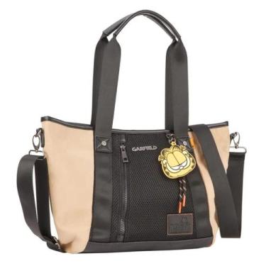 Imagem de Bolsa Garfield Feminina Média Nylon Chaveiro Tiracolo GF2964 - Semax, 