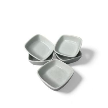 Imagem de Kit 5 Peças Mini Travessa Quadrada Porcelana Capacidade 55Ml - Terrama