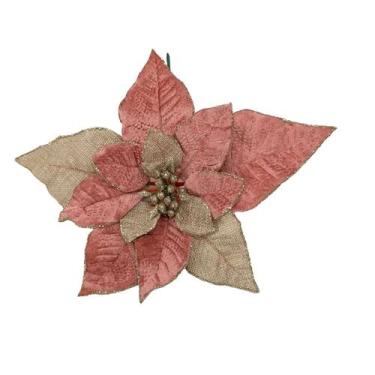 Imagem de Enfeite Decorativo Flor Ghandi Juta 23cm - Niazitex, Rose