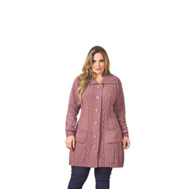 Imagem de Sobretudo Plus Size Tricot Premium Mousse Super Grosso Lindo - Wall Ma