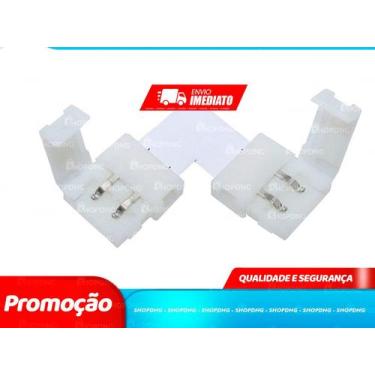 Imagem de Conector Emenda Fita de Led 5050 3528 Tipo L 2 Vias - SHOPDNG
