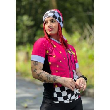 Imagem de Camisa Ciclismo Feminina Manga Curta - Penélope 71 - Preta Zilli, G4