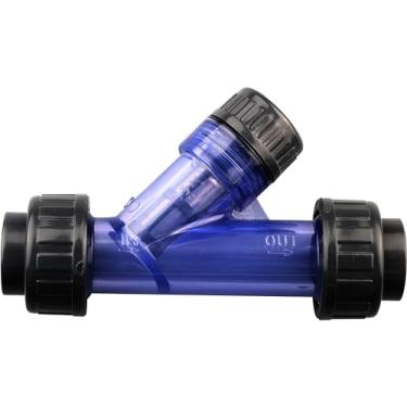 Imagem de TOMEX Filtro Y de 3/10.2 cm, filtro Y de sedimento UPVC transparente, filtro Y True Union com malha de aço inoxidável 40, NPT fêmea [NPT 3/4 polegadas]