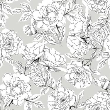 Imagem de Okydoky Papel de parede floral, papel de parede autoadesivo de flor boho, papel de parede removível, papel de contato para decoração de quarto armário de banheiro 43,9 cm x 299,7 cm, nº 93171-1-3