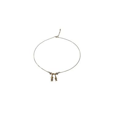 Imagem de Colar Casal de Filhos Pingente Menino Menina Banhado Ouro 18K Corrente com Coração 2 Pingentes Exclusivo e Elegante (Dourado)