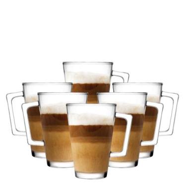 Imagem de Kit Caneca de Vidro Roma 6pcs, 230ml- Ruvolo