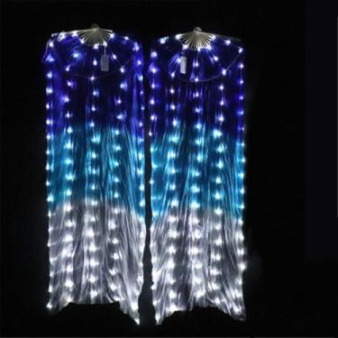 Imagem de Dança Do Ventre Led Fan Acessórios Fãs De Seda Mulheres Led Luz Dança Do Ventre Véu Desempenho Adereços Trajes, Belly DanceLED Fan, L -180x90cm