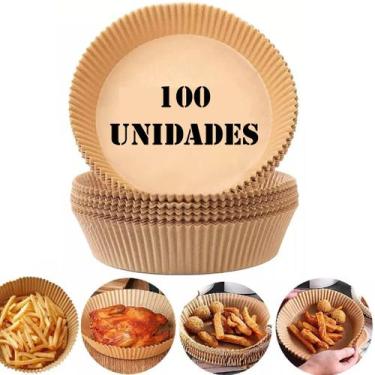 Imagem de Kit 100 Protetor Para Fritadeira Airfryer Elétrica Papel Descartável -