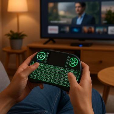 Imagem de Mini Teclado Led Touchpad Sem Fio BMax BM-T08 Iluminado - B-Max