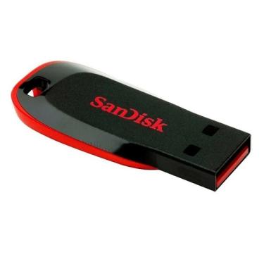 Imagem de Pen Drive 16gb Sandisk Cruzer Blade Preto/vermelho Usb 2.0 Fl