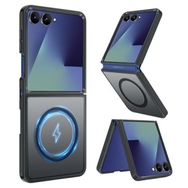 Imagem de Casewind Capa magnética para Samsung Galaxy Z Flip 7 [compatível com Magsafe] [proteção militar contra quedas] Capa protetora fina translúcida fosca à prova de choque para Samsung Z Flip 7 de 6,9