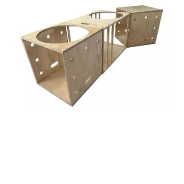 Imagem de Tunel Circuito Pikler Cubos Em Compensado CMCO9999 - Color Mobile