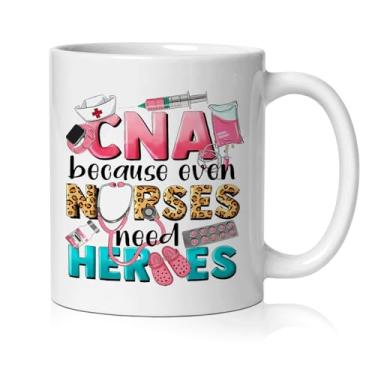 Imagem de BEHIFL Caneca de assistente de enfermagem certificada CNA, presentes de agradecimento de enfermeira, xícara de café de cerâmica, presentes CNA para mulheres, caneca de chá de café de cerâmica de