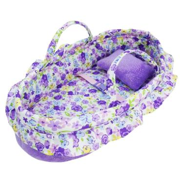 Imagem de Berço de boneca June Garden Cozy Dream com travesseiro para bonecas de 18 polegadas
