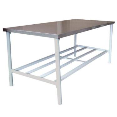 Imagem de Bancada De Apoio Tampo Inox 1,40m X 0,90m Ba 1400/900 - Metalcubas