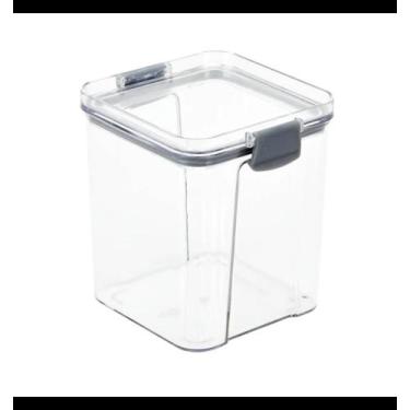 Imagem de Pote Hermético Acrílico Organizador De Alimentos 1000ml - MM, Cinza