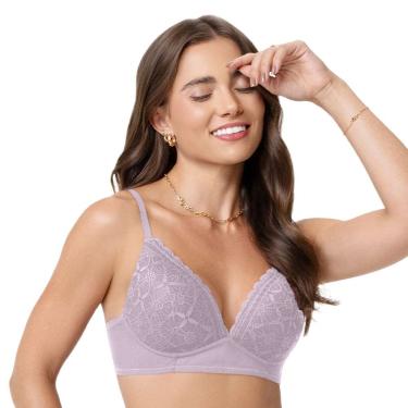Imagem de Sutiã Triângulo com Renda Lilás Matte Zee Rucci  feminino