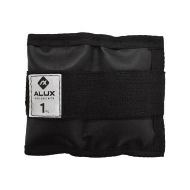 Imagem de Caneleira Tornozeleira Academia Emborrachada Alux Preto 1kg-Unissex