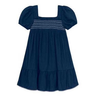 Imagem de Vestido Infantil Menina Detalhado Azul Mundi