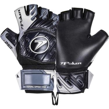 Imagem de Luva de Goleiro Futsal Treino Jogo Profissional Dedos Cortados Basic Pro Poker 01140