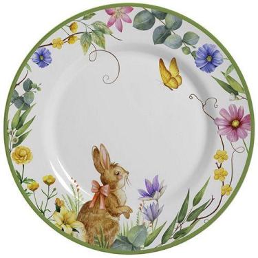 Imagem de Conjunto com 6 Pratos Raso Easter Garden Pascoa Ø29cm - Alleanza Cerâm