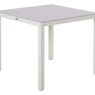 Imagem de Mesa Quadrada Jardim Varanda 75X90X90Cm Aluminio Vidro White - Nateria