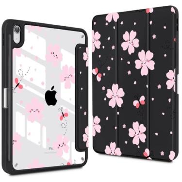 Imagem de CISSOOK Capa para iPad de 11 polegadas (A16) 2025 11ª geração/iPad 11 polegadas 2022 10ª geração, suporte de lápis embutido com capa traseira transparente com função de suporte automático despertar