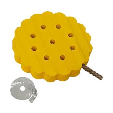 Imagem de WeiLaiKeQi Suporte para poleiro de pássaro, brinquedo de madeira para, plataforma para moer patas, brinquedo de exercício para playground para cacatua, Redondo