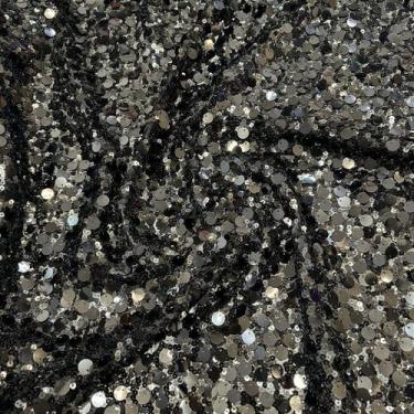 Imagem de Tecido Tule com Paetê Bordado 1,50m para Roupas e Vestidos Femininos -