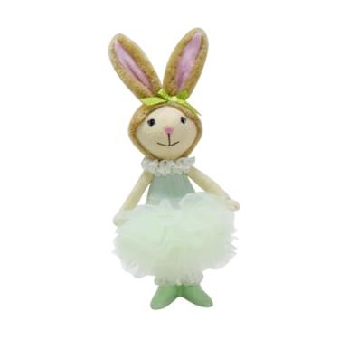 Imagem de oshhni Boneca de pelúcia macia, de pelúcia, decoração para meninas, crianças, presente, orelha longa, de páscoa, brinquedo de pelúcia, Sapatos Verdes