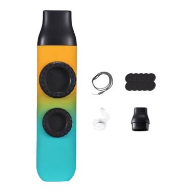 Imagem de menolana Sacolas de presente para flauta Kazoo com furo duplo para crianças, instrumento musical para iniciantes, lembrancinhas para festas, acampamentos e, Laranja Ciano