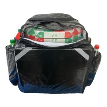 Imagem de Bag ImpermeáVel Para Entrega Delivery Com Caixa de Isopor TéRmica Laminada de 45L Motoboy(PRETA)