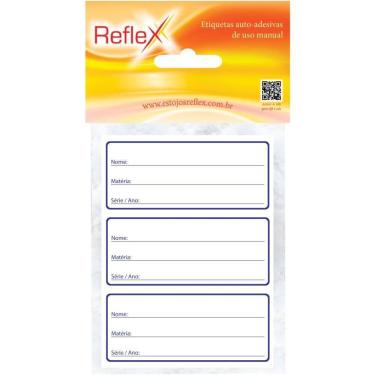 Imagem de Etiqueta Escolar Pautada Azul P 35x80mm - Reflex