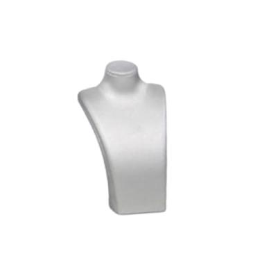 Imagem de simhoa Suporte para exibição de busto de colar, suporte para manequim de colar, decoração elegante, presente para loja de venda para mulheres, organizador de, Prata, 8cm X 4.5cm X 14cm